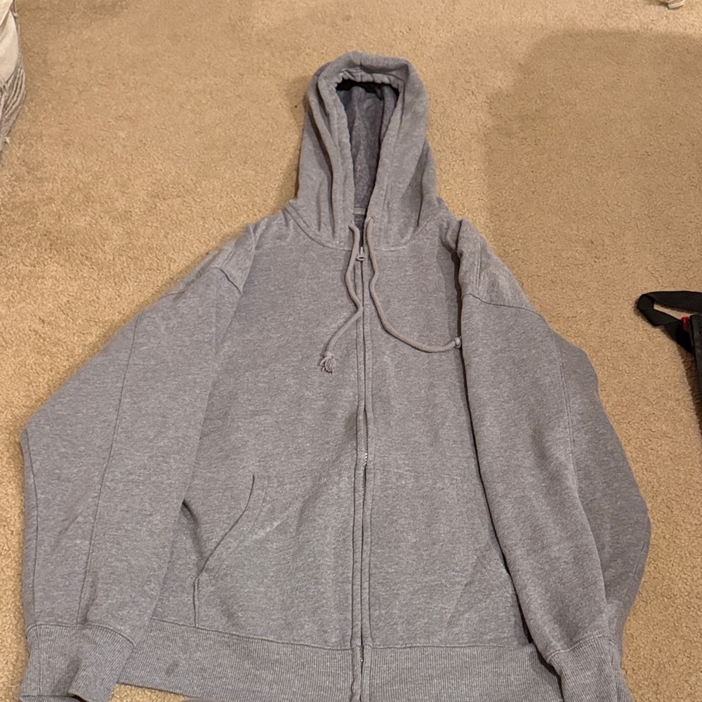Wild Fable Women's Gray Zip-Up Sweater
